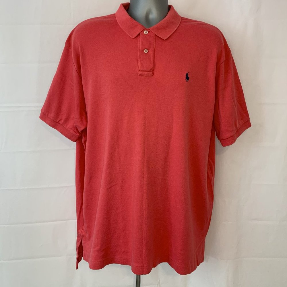 Ralph Lauren Polo Short Sleeve Shirt Red Men's XL